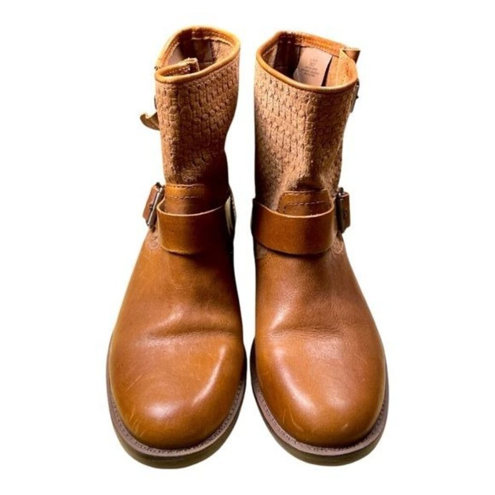 Vince Camuto women's Rustic Nubuck Leather & Suede Brown Ankle Boots Size 7